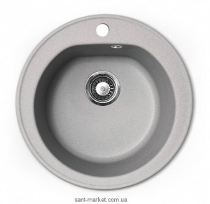 Мойка для кухни круглая Metalac X GRANIT VENERA врезная  гранит  серая 113003