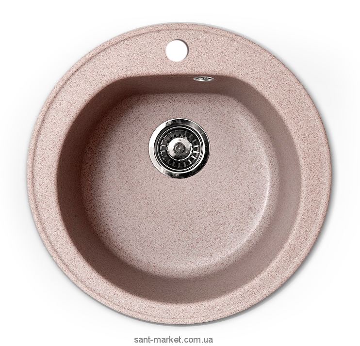 Мийка для кухні кругла Metalac X GRANIT VENERA врізна граніт бежева 113004