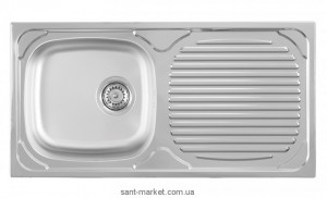 Мойка для кухни прямоугольная Metalac LUNA крыло опционально  врезная  нержавеющая сталь  хром 071936