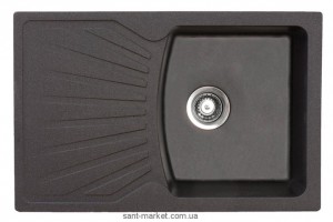 Мийка для кухні прямокутна Metalac X GRANIT QUADRO PLUS крило опціонально врізна граніт чорна 137410