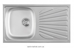 Мойка для кухни прямоугольная Metalac LUNA FLEX крыло опционально  врезная  нержавеющая сталь  хром 063714