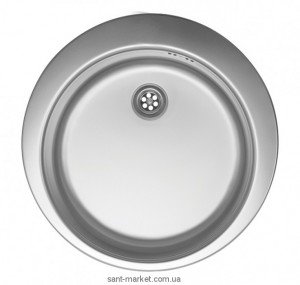 Мойка для кухни круглая Metalac VENERA E врезная  нержавеющая сталь  хром  матовая 123787