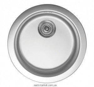 Мойка для кухни круглая Metalac VENERA C врезная  нержавеющая сталь  хром  матовая 049344