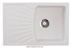 Мойка для кухни прямоугольная Metalac X GRANIT QUADRO PLUS крыло опционально  врезная  гранит  белая 137409