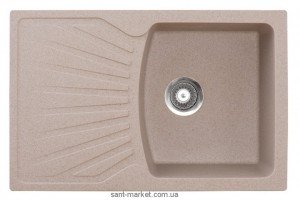 Мойка для кухни прямоугольная Metalac X GRANIT QUADRO PLUS крыло опционально  врезная  гранит  бежевая 137412