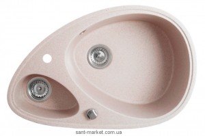 Мойка для кухни асимметричная Metalac X GRANIT Elipse  1.5 чаши  врезная  гранит  бежевая 113012
