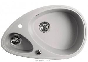 Мойка для кухни асимметричная Metalac X GRANIT Elipse  1.5 чаши  врезная  гранит  серая 113013