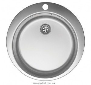 Мойка для кухни круглая Metalac VENERA E врезная  нержавеющая сталь  хром 123792