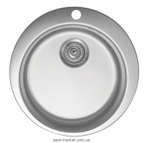 Мойка для кухни круглая Metalac VENERA E врезная  нержавеющая сталь  хром 030190