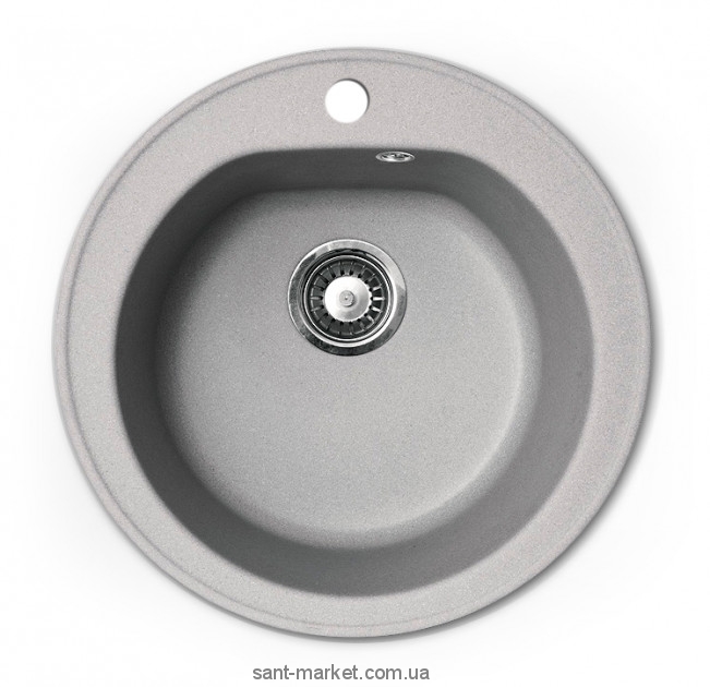 Мойка для кухни круглая Metalac X GRANIT VENERA врезная  гранит  серая 113003