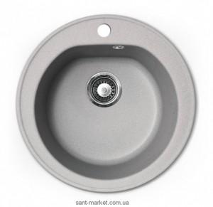 Мойка для кухни круглая Metalac X GRANIT VENERA врезная  гранит  серая 113003