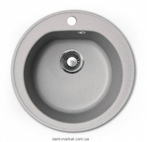 Мойка для кухни круглая Metalac X GRANIT VENERA врезная  гранит  серая 113003