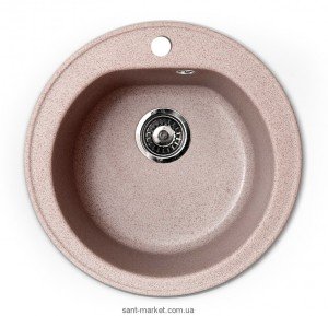 Мийка для кухні кругла Metalac X GRANIT VENERA врізна граніт бежева 113004
