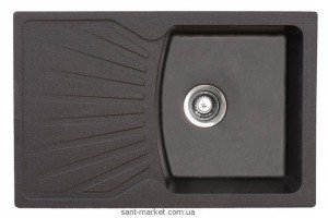 Мойка для кухни прямоугольная Metalac X GRANIT QUADRO PLUS крыло опционально  врезная  гранит  черная 137410
