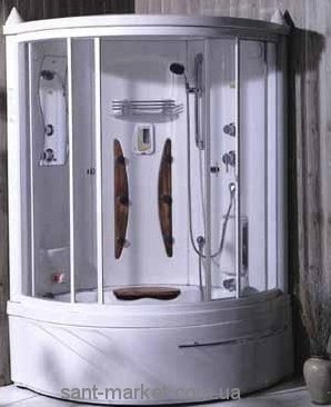 Паровий гидробокс кутовий Appollo А-0812BS 124х124х215 з ванною