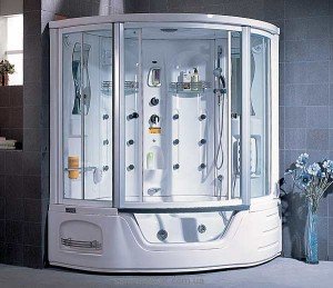 Паровой гидробокс угловой Appollo A-0818 155х155х222 с ванной