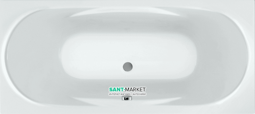 	Ванна акриловая прямоугольная PoolSpa коллекция Gemini 180х80 с ножками белый PWPD910ZN000000