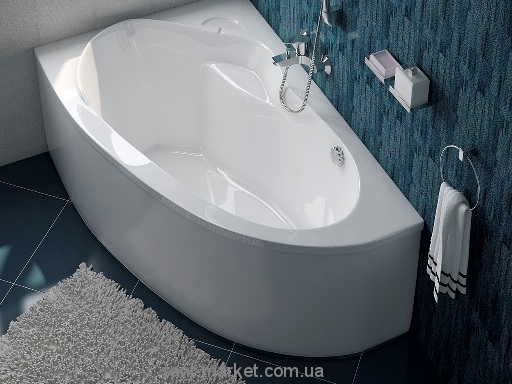 Ванна акриловая угловая асимметричная Koller Pool коллекция Boston L 150х95х44