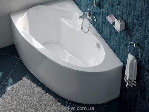 Ванна акриловая угловая асимметричная Koller Pool коллекция Boston L 150х95х44