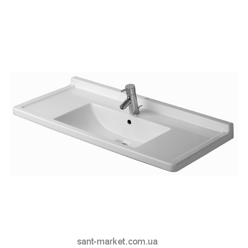 Раковина для ванной подвесная умывальник-столешница Duravit коллекция Starck 3 белая 0304100000