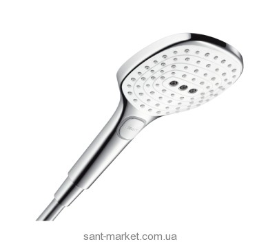 Душевая лейка Hansgrohe коллекция Raindance Select EcoSmart хром/белый 26521400