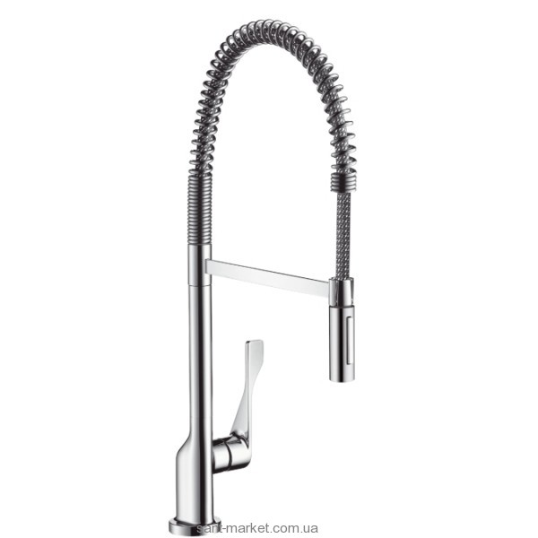 Смеситель для кухни с выдвижной лейкой Hansgrohe Axor Citterio Semi Pro однорычажный 39840800