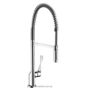 Смеситель для кухни с выдвижной лейкой Hansgrohe Axor Citterio Semi Pro однорычажный 39840800
