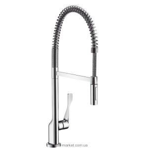 Смеситель для кухни с выдвижной лейкой Hansgrohe Axor Citterio Semi Pro однорычажный 39840800