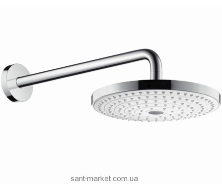 Верхний душ с тропическим душем Hansgrohe коллекция Raindance Select S хром/белый 26466400