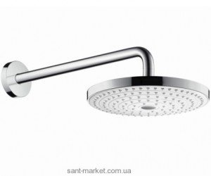Верхний душ с тропическим душем Hansgrohe коллекция Raindance Select S хром/белый 26466400