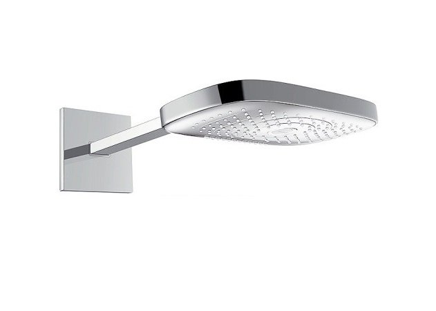 Верхній душ з тропічним душем Hansgrohe колекція Raindance Select E хром / білий 26468400