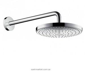 Верхний душ с тропическим душем Hansgrohe коллекция Raindance Select S хром/белый 27378400