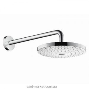 Верхний душ с тропическим душем Hansgrohe коллекция Raindance Select S EcoSmart хром/белый 26470400