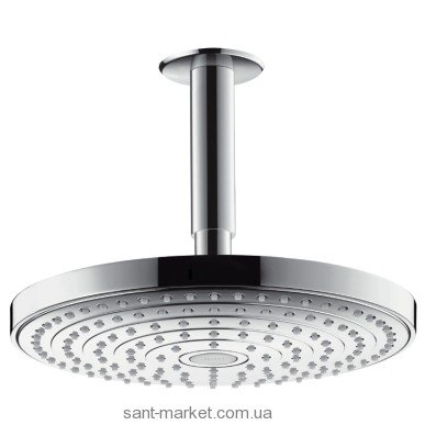 Верхній душ з тропічним душем Hansgrohe колекція Raindance Select S EcoSmart хром / білий 26469400