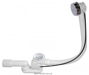 AlcaPlast Сифон для ванны автомат комплект метал A55K-120