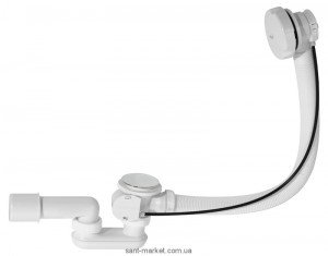 AlcaPlast Сифон для ванни автомат комплект білий (гофра 57 см) A451BM-57