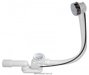 AlcaPlast Сифон для ванни автомат комплект метал A55K-57