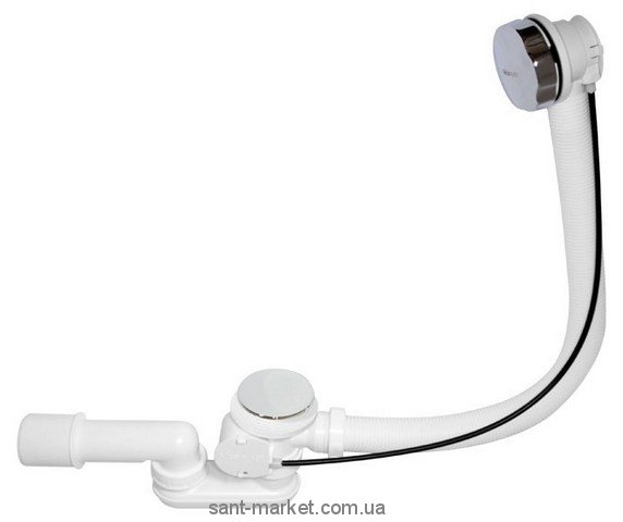 AlcaPlast Сифон для ванни автомат комплект метал A55K-80