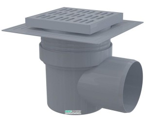 Cливной трап для душа AlcaPlast мокрый затвор боковой выпуск 150х150 APV10