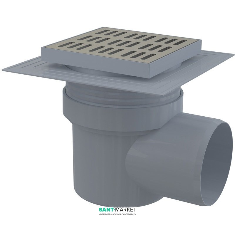 Cливной трап для душу AlcaPlast мокрий затвор вертикальний випуск 150x150 APV12