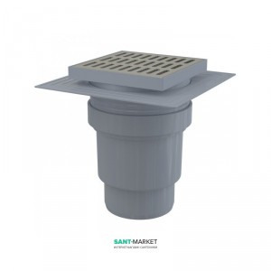 Cливной трап для душу AlcaPlast мокрий затвор прямої випуск 150х150 APV13