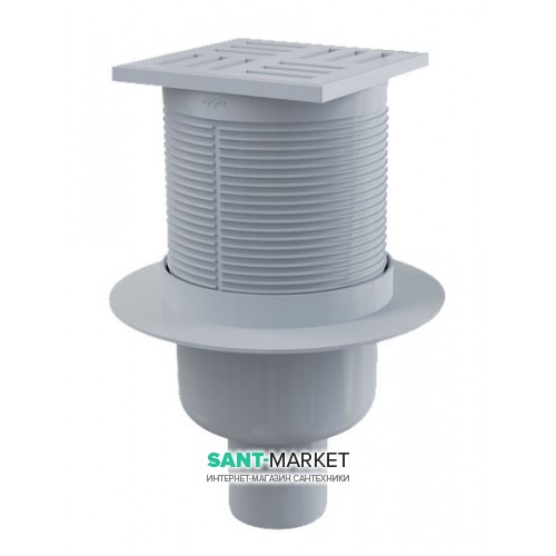 Cливной трап для душа AlcaPlast с мокрым затвором на уровне пола вертикальный 105х105 APV6111