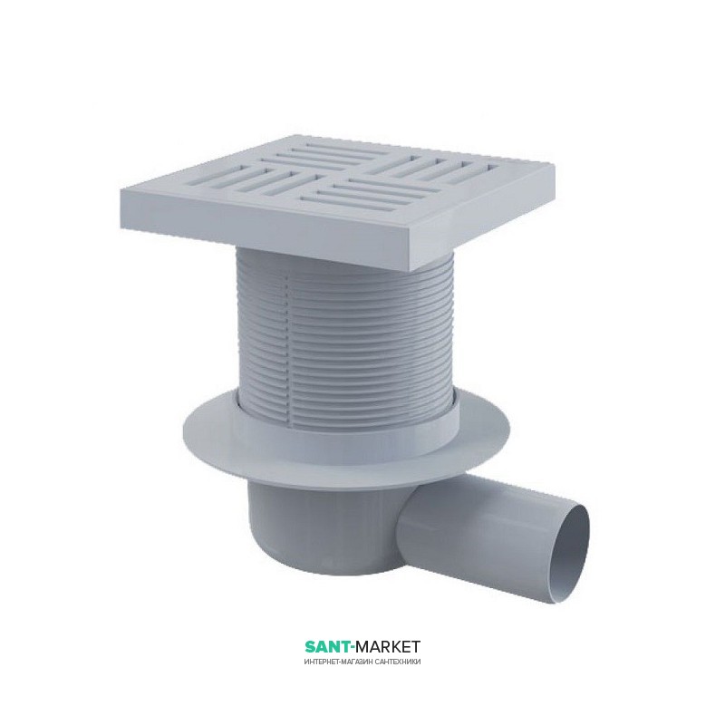 Cливной трап для душу AlcaPlast пластик з регульованою висотою горизонтальний випуск APV5211