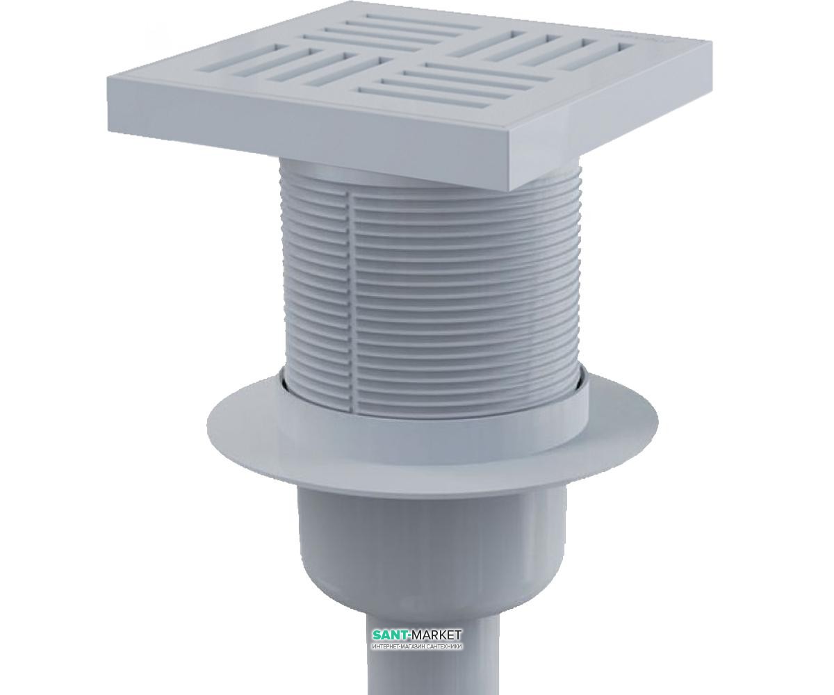 Зливний трап для душу AlcaPlast мокрий затвор бічній випуск 150х150 APV6211