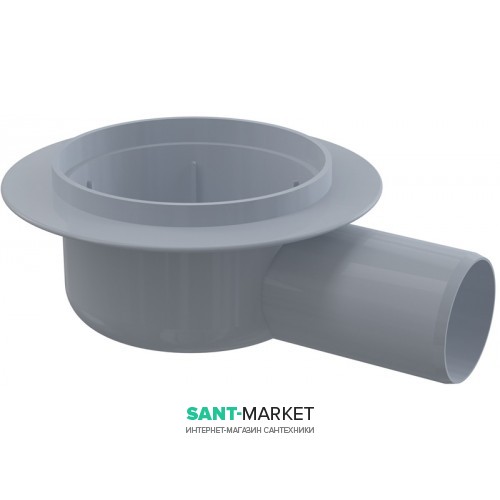 Тело для сливного трапа AlcaPlast горизонтальный с мокрым затворов без насадки 150х150 APV7000