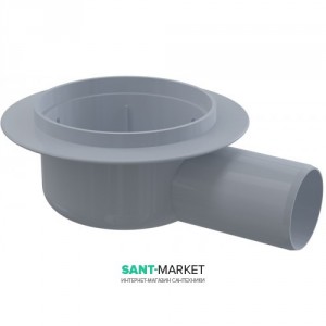 Тіло для зливного трапа AlcaPlast горизонтальний з мокрим затворів без насадки 150х150 APV7000