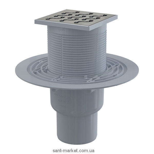 Cливной трап для душа AlcaPlast мокрый затвор вертикальный выпуск регулируемая высота  APV202