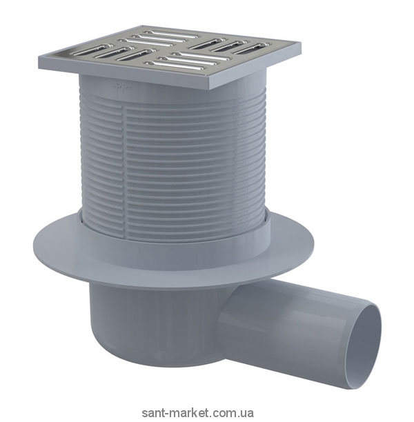 Трап для підвальних приміщень AlcaPlast комбінований сухий бічній випуск 105х105 APV31