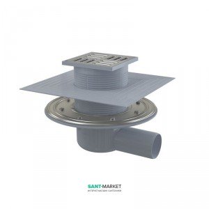 Cливной трап для підвальних приміщень AlcaPlast комбінований бічній випуск 105х105 APV1324