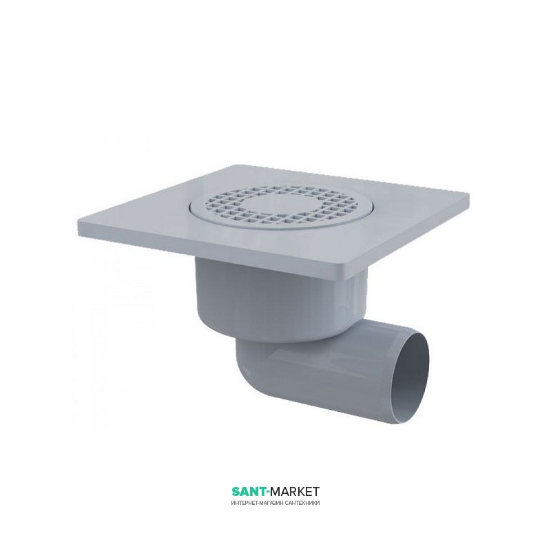 Зливний трап для душу AlcaPlast мокрий затвор бічній випуск 93мм APV3